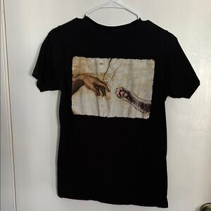 Black Matter Black Short Sleeve Tee with Artistic Print